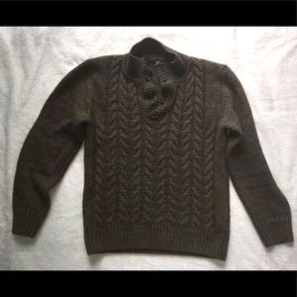 Lorenzo Magni Cable Knit Wool Blend Sweater Size S - Picture 1 of 3
